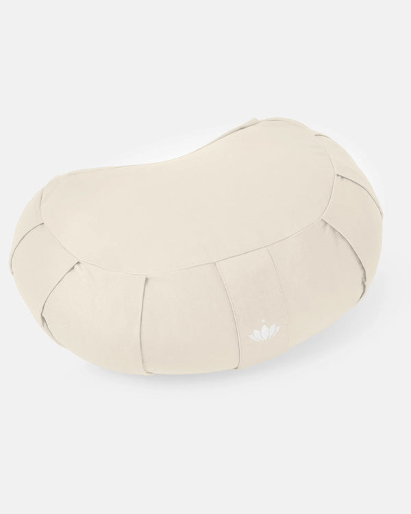 Lotuscraft| Zafu Natuurlijke Meditatiekussen SIDDHA Halve Maan  - Beige